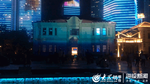 惊艳！烟台市区夜景大变样！火车站、滨海广场都“亮”了！你注意到了吗……